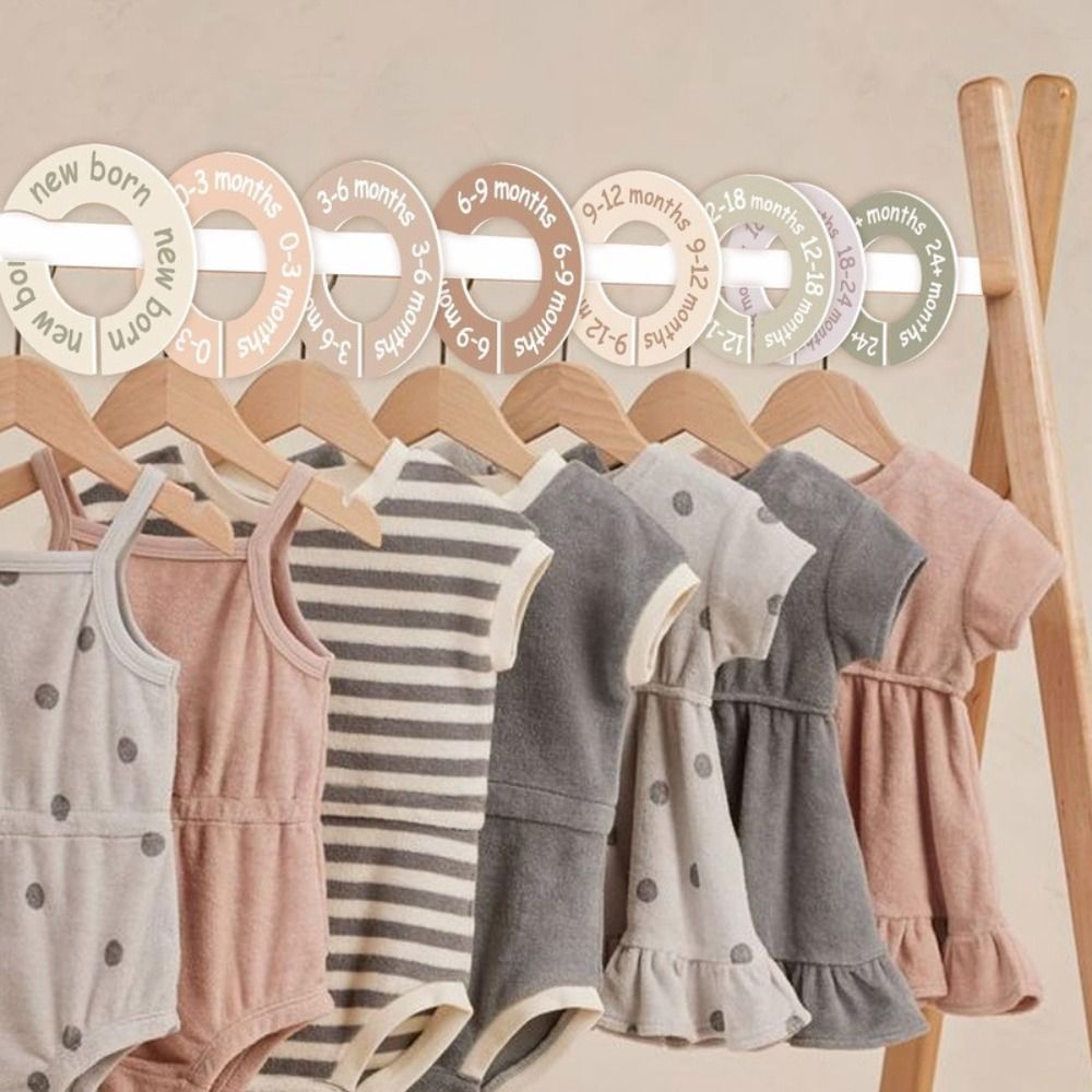 Baby Clothing Hanger Dividers - 68/9 Stuks Organiserende Hangers Babykleding Maatverdelers