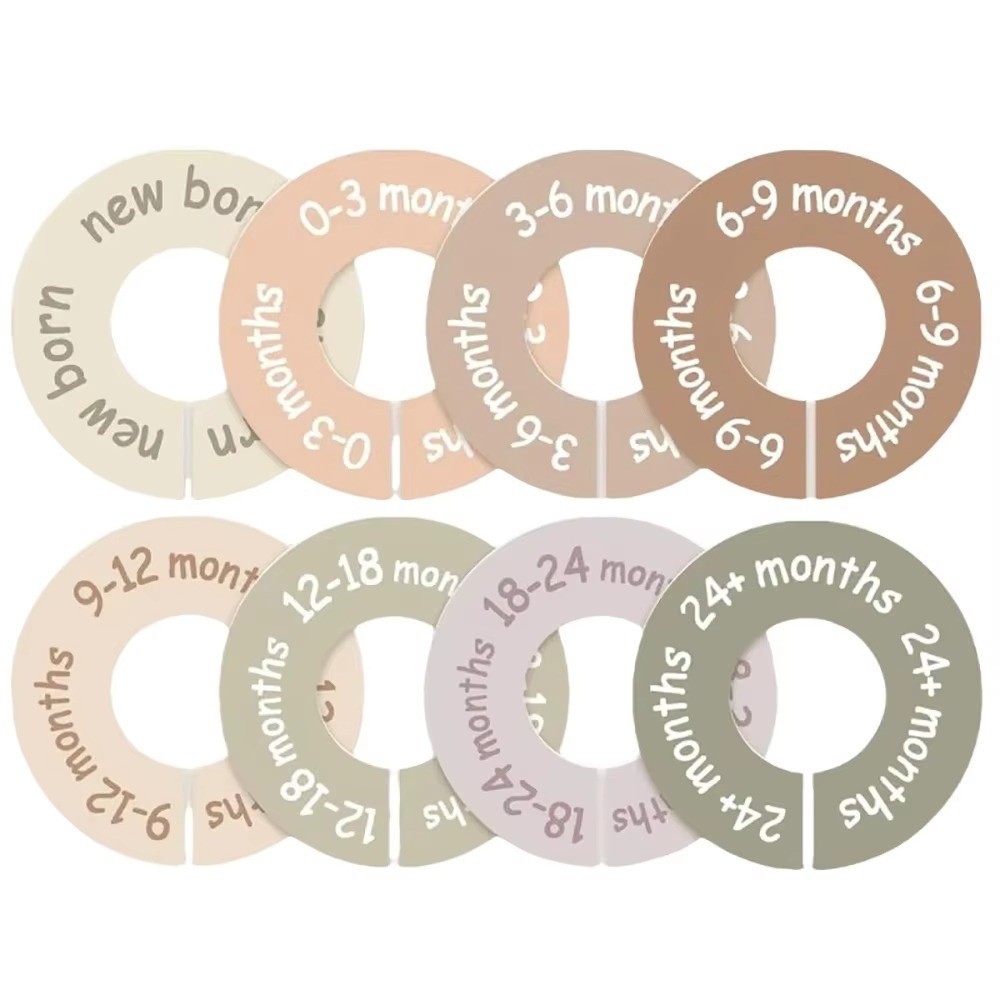 Baby Clothing Hanger Dividers - 68/9 Stuks Organiserende Hangers Babykleding Maatverdelers