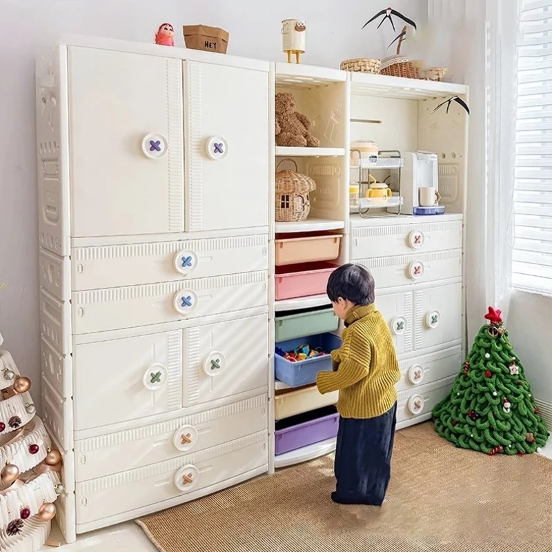 Baby Clothing Wardrobe - Meubilair Babykleding Speelgoedrek Opbergkast Kunststof Kinderslaapkamer