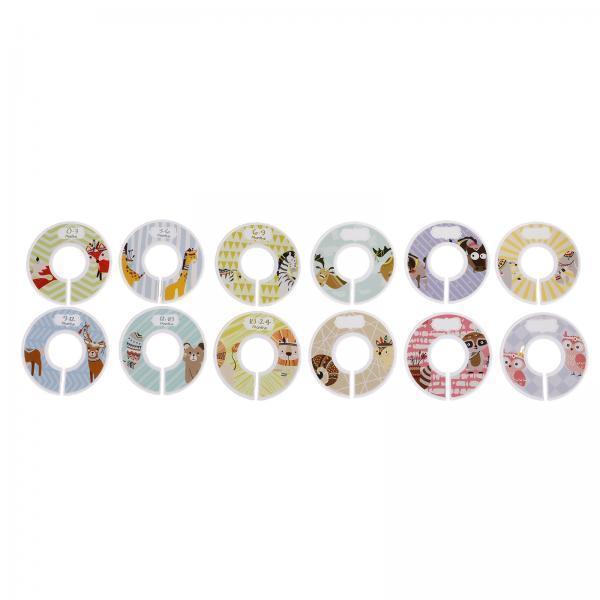Baby Clothing Hanger Dividers - Lege ronde kledingmaatverdelers, hangertjes voor babykast,