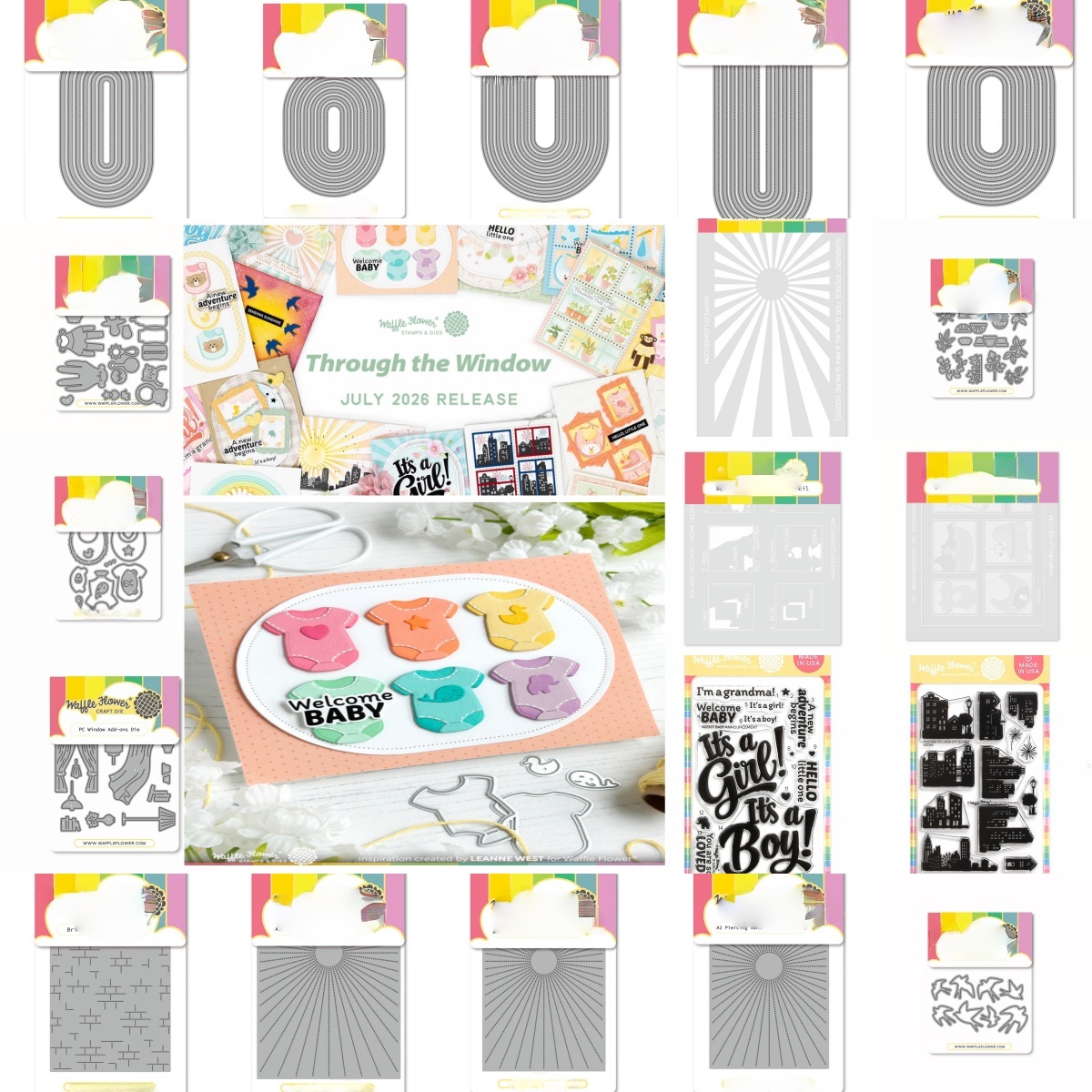 Baby Clothing Bag - Juli 2026 Windows Postage Collage Baby