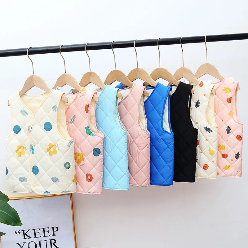 Baby Clothing Quality - Zoete bedrukte vesten Kinderkleding V-hals vesten
