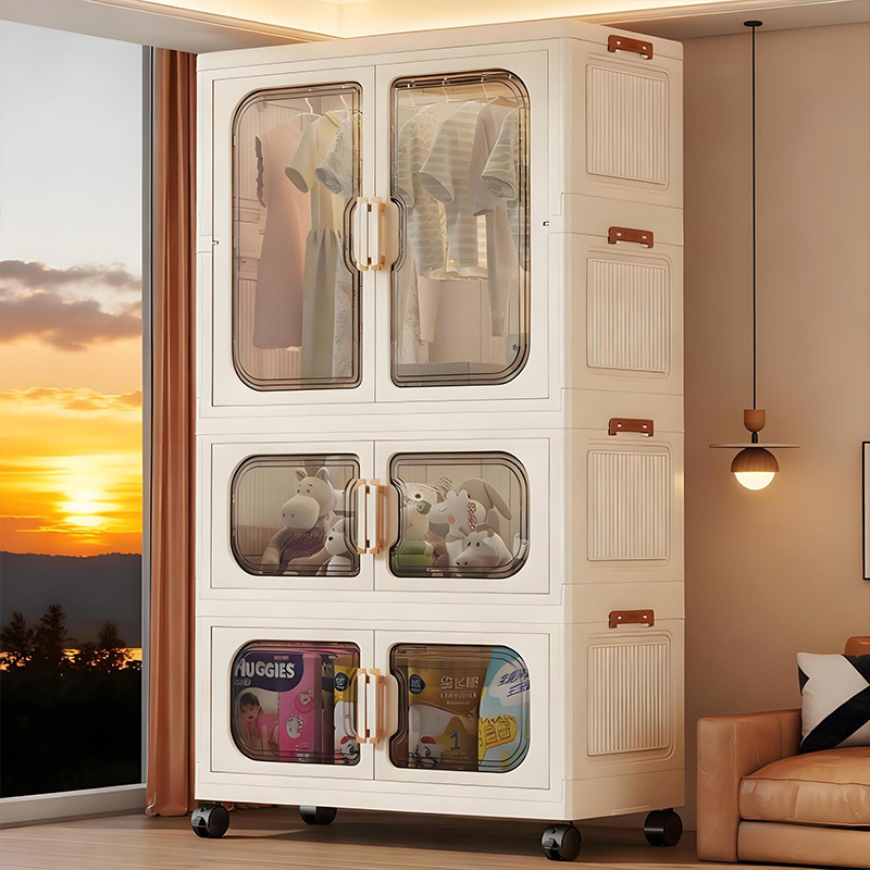 Baby Clothing Wardrobe - Opvouwbare babykast zonder installatie – meerlaags