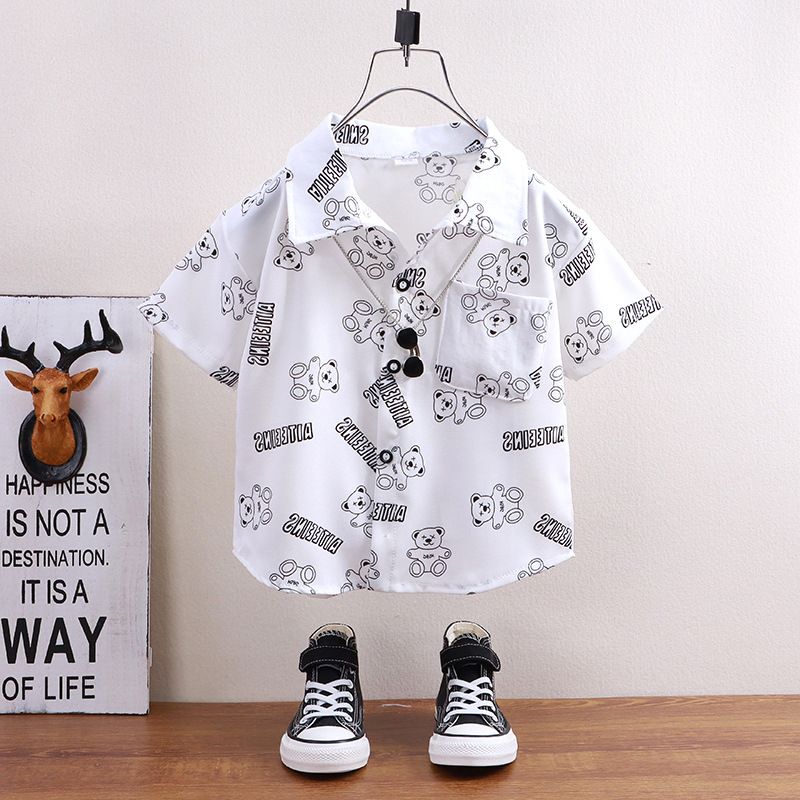 Baby Clothing Hong Kong - Kinderoverhemden zomerstijl jongens tops met korte