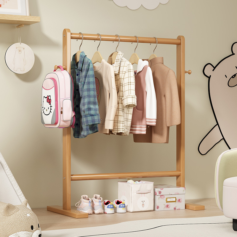 Baby Clothing Rack - Klein bamboe hoedenrek, hangend kledingrek voor