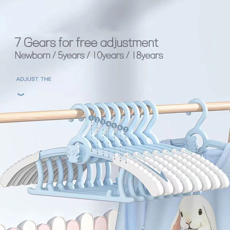 Baby Clothing Rack - 10 STKS Babykleerhangers Uitschuifbare antislip kinderkledinghanger