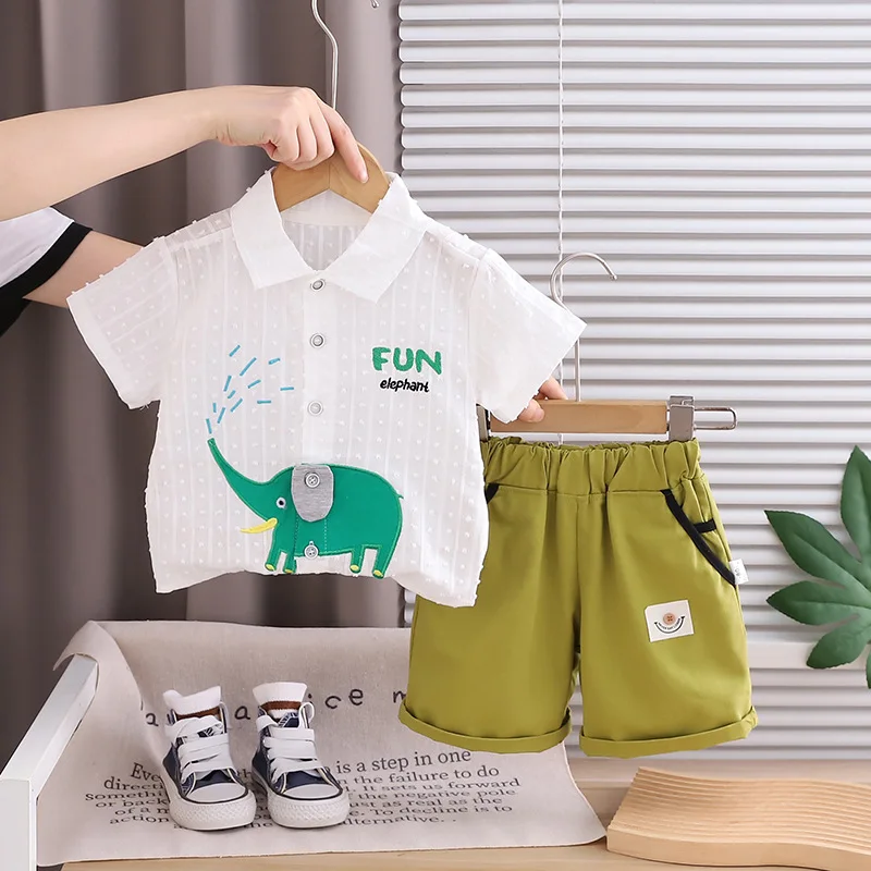 Zomersetje voor babyjongens 20 - Baby Clothing Elephant recensie en prijs