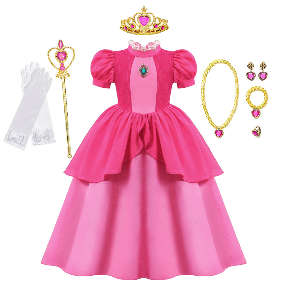Perzik cosplay jurk meisje fil - Baby Clothing Europe recensie en prijs